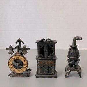 Vintage 1970’s Durham Industries Doll House Hobby Miniature Die-cast Lot of 3